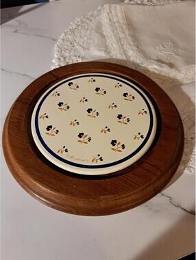Vintage Goodwood Teak Cheese Cutting/Serving Board or Trivet, 9"